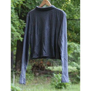 WILD FABLE Long Sleeve Grey Turtleneck Crop Top